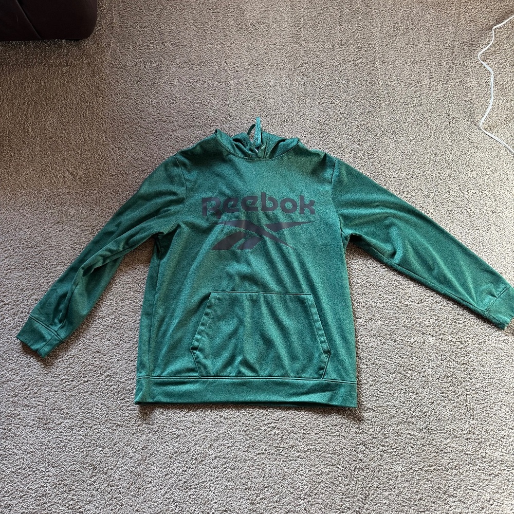 Reebok Pullover Hoodie – Men’s Large Green